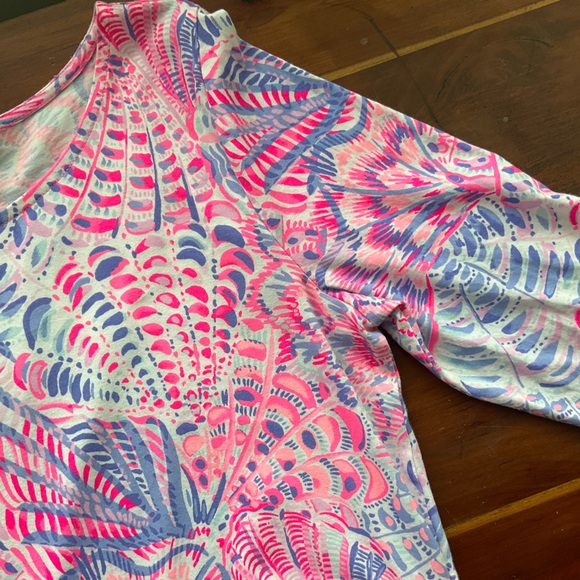 Lilly Pulitzer Geanna Tiered Swing Dress in Raz Berry Sea You Soon - Picture 11 of 15